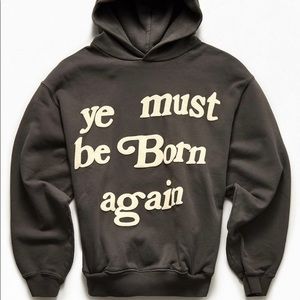 ‘Ye must be born again’ Cactus Plant Flea Market Born Again Hooded Sweatshirt